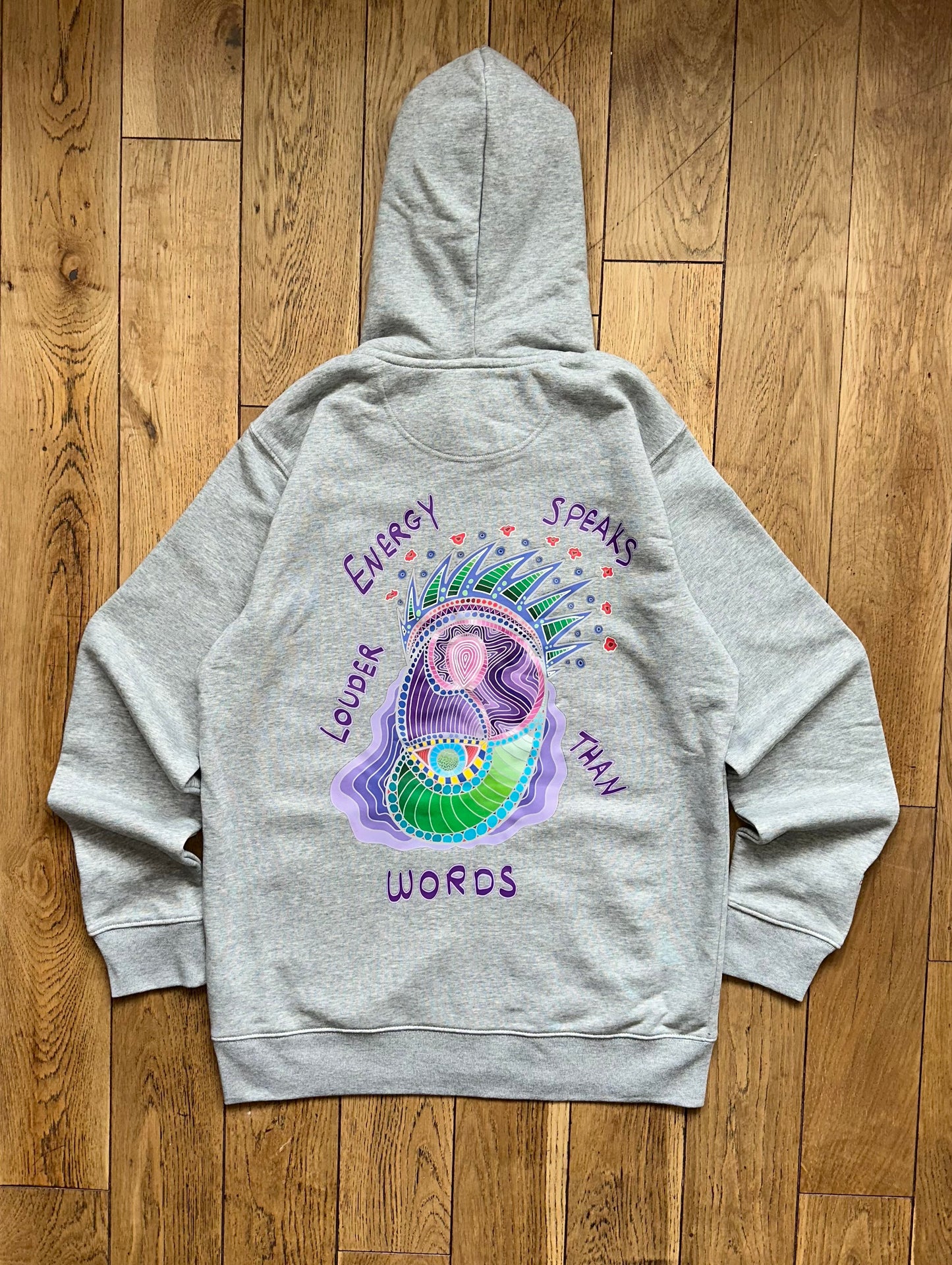 IS — Mycelium Collection — Feel That Energy Trust That Vibe. Zip Hoody.