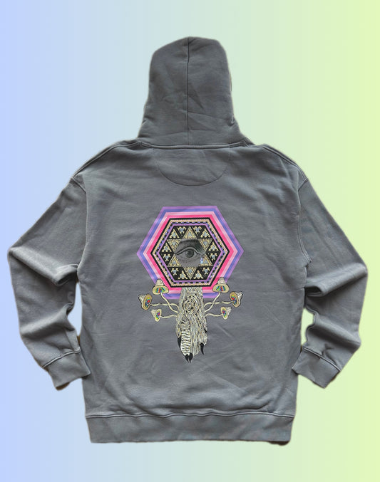 Tilly's Hoodie Grey- Purple Haze